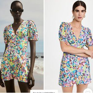 STAUD Mini Milla Dress in Summer Flower Market